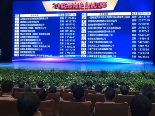喜讯 热烈祝贺大理州企业家协会多家会员单位荣获2018云南企业100强